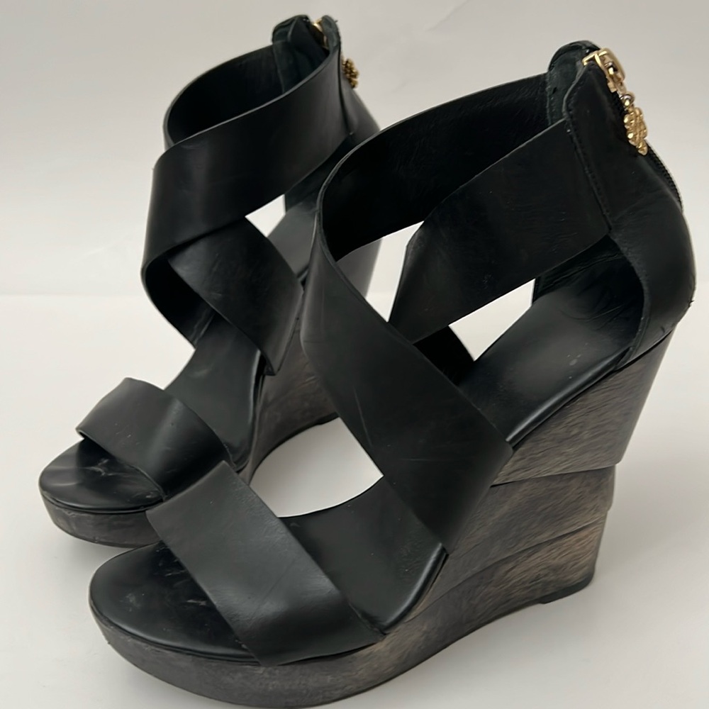 Black DVF wedges